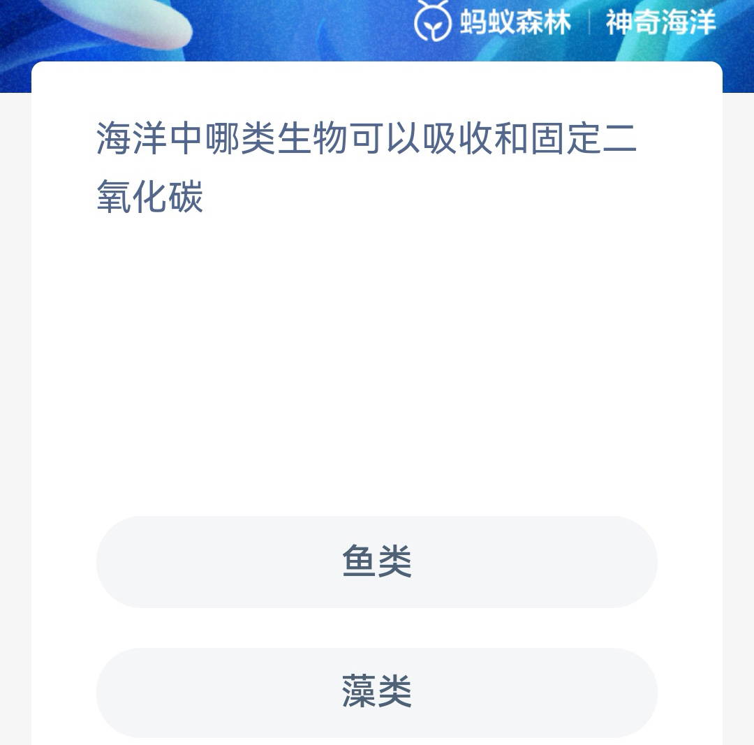 《支付宝》神奇海洋2023年8月16日答案攻略