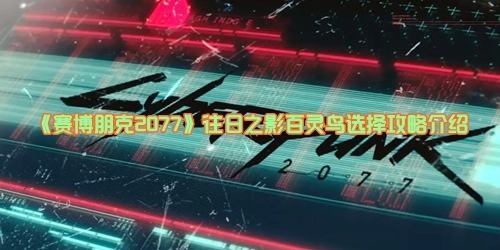 《赛博朋克2077》往日之影百灵鸟选择攻略介绍