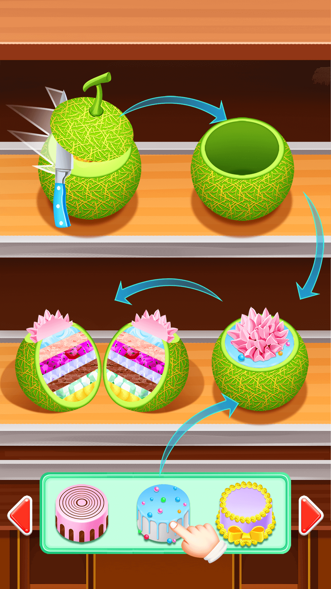 制作美味蜜瓜蛋糕